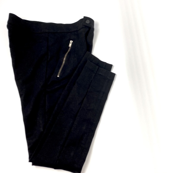 J.Crew Pixie Ankle Ponte Pant Women’s Slim Black Knit Zip Pockets Size2R B3985 - Picture 8 of 9